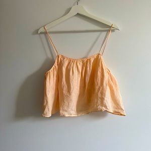 Zara peach cropped top